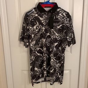 Greyson golf polo - Taylormade logo - Black/White/Red Medium